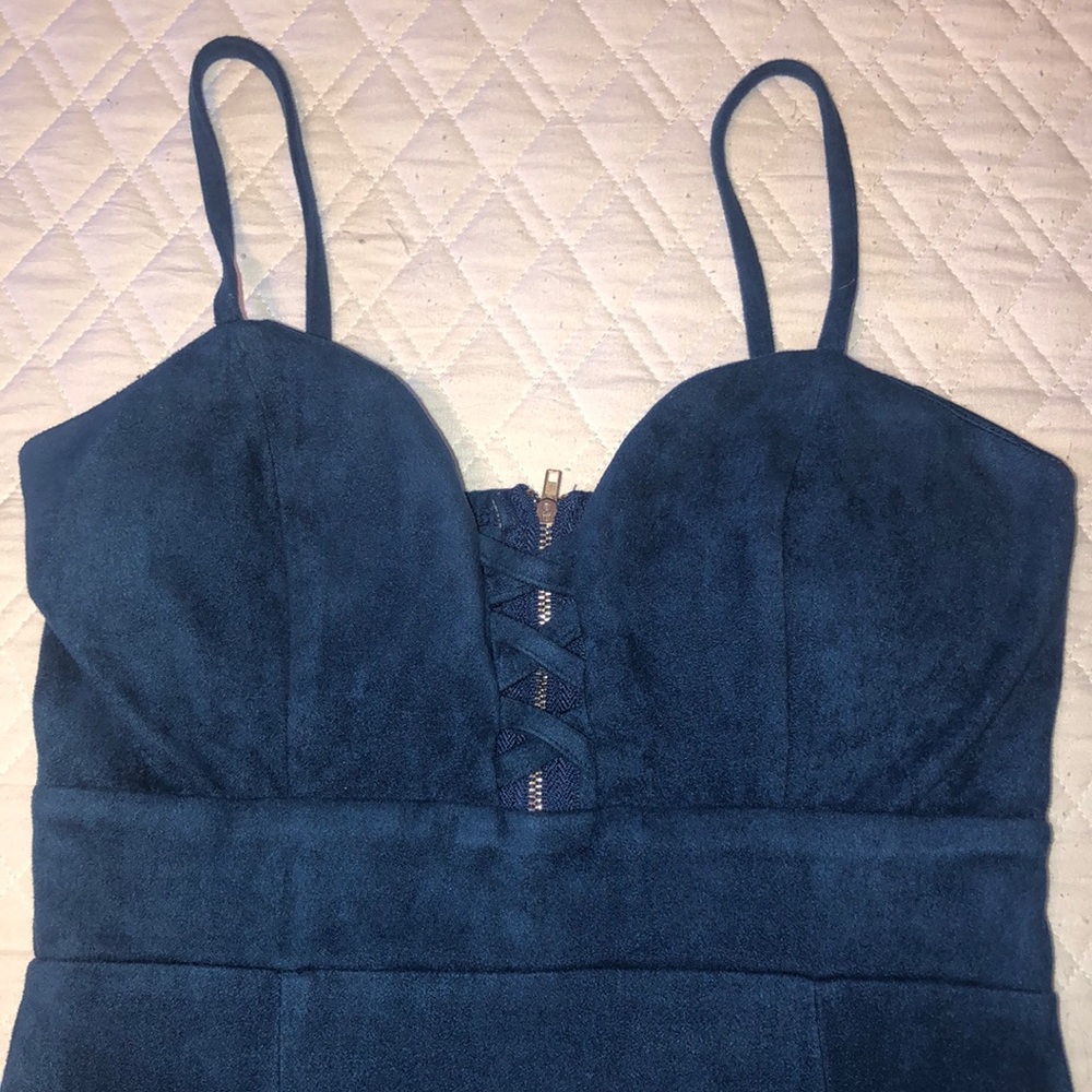 Blue Suede Dress